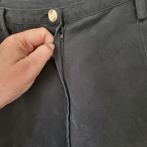 Eddie Bauer Long Charcoal Black Tencek Skirt Size 8 Petite - Picture 8 of 13